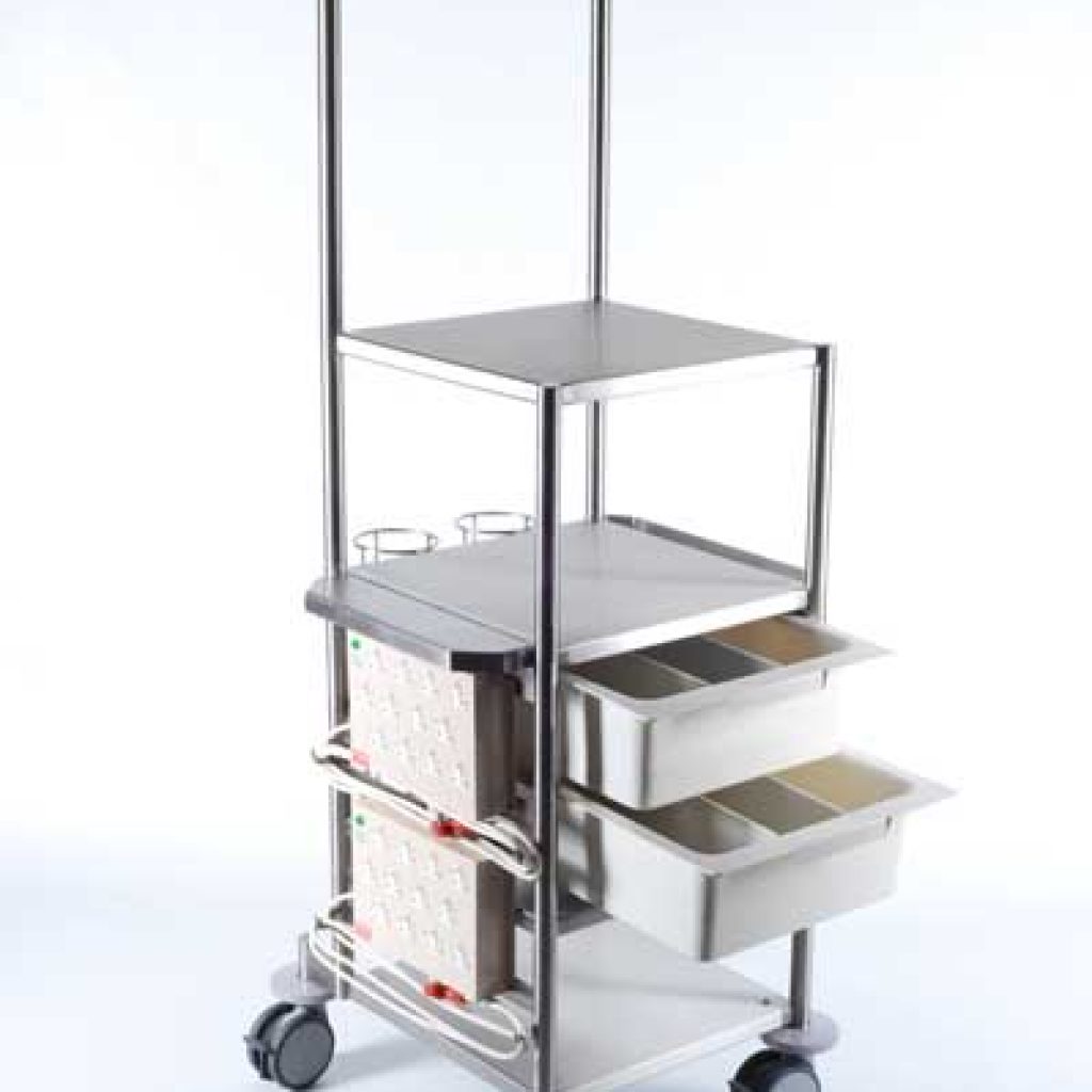 Bennett Engineering Design Solution - Product Design and Manufactures - Operating Theatre Trolley - Perfusionist - Stainless Steel