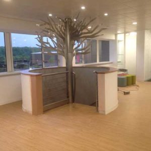 Bennett Engineering Design Solutions - Bespoke Helical Stainless Steel and Wood - Tree Design