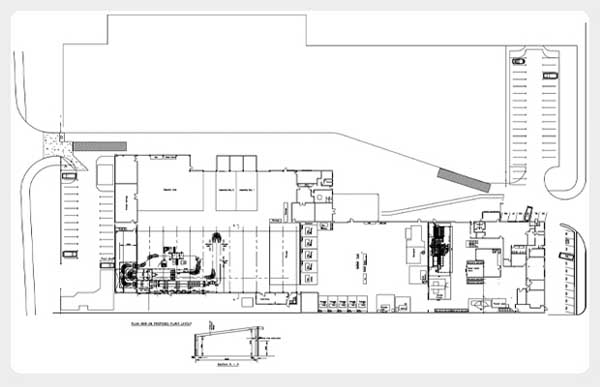 Bennett Engineering Design Solutions - Factory Layouts & Surveys - JC Factory Production Line - 2D CAD