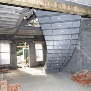 Bennett Engineering Design Solutions - Product Design and Manufacture - Bespoke Fabricated Tapered Spiral Stairs