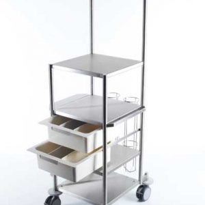 Bennett Engineering Design Solutions - Product Design and Manufacture - Bespoke Hospital Trolley with drawers and gas bottle holders