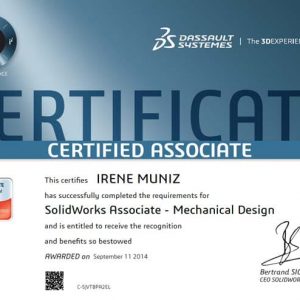 Irene-SW-Certificate - Bennett Engineering Design