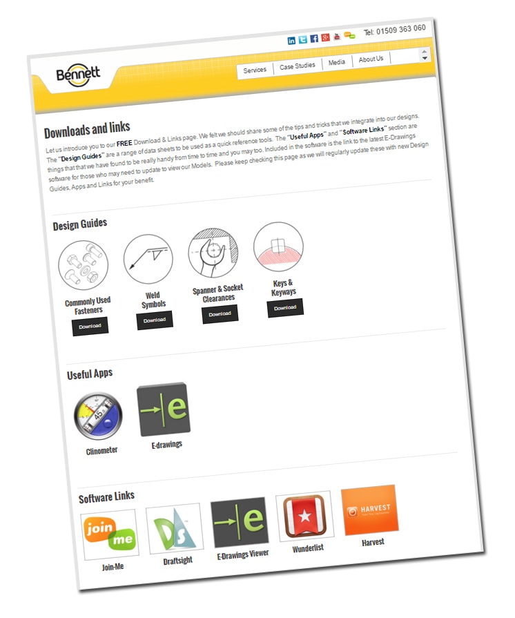 Bennett Engineering Design Solutions Ltd - NEW Download & Links Page Image - News