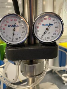 Medical Accessories - Double Gauge Holders in Use