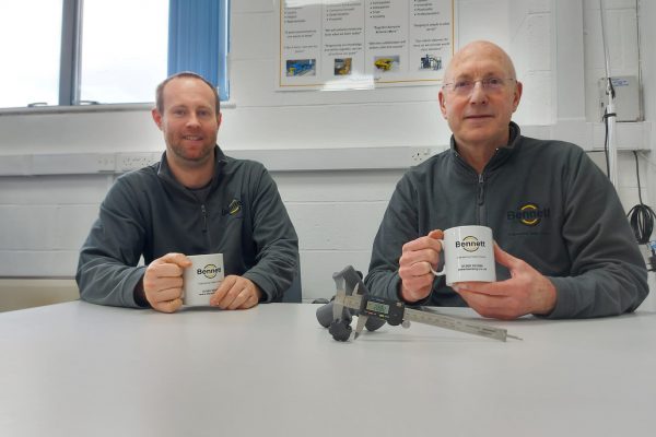 John Bennett and Craig Harbron enjoing a coffee