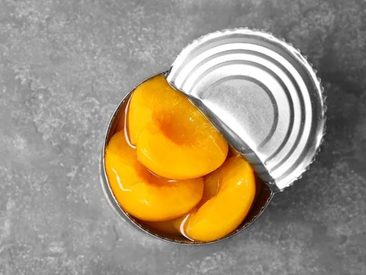 Open can of peaches